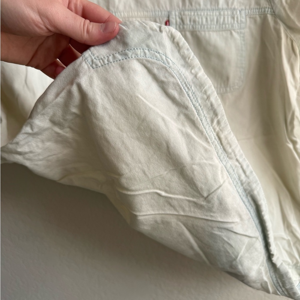 Levi's White Washed Denim Blouse - Picture 9 of 10